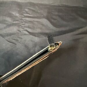 Myra Bag Black and Brown Leather and real hair Key & Card Holder